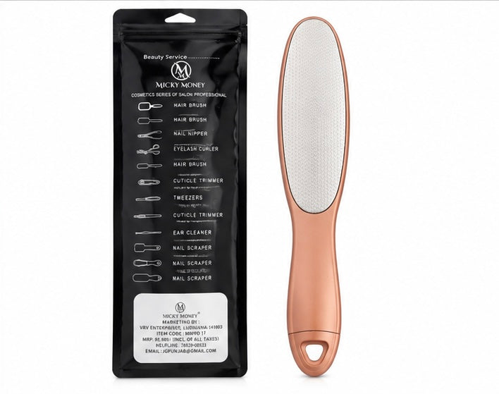 MMPD17 Foot File — Oval, Rose Gold, Embossed Pattern