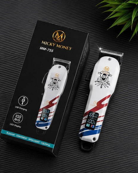 MM755 Hair Clipper — Barber Grade, 8 Guide Combs