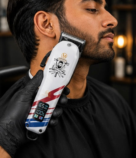MM755 Hair Clipper — Barber Grade, 8 Guide Combs