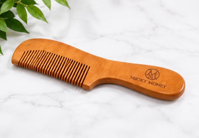 Wooden Comb with Handle