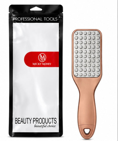 MMPD18 Foot File — Rectangular, Rose Gold, Dotted Pattern