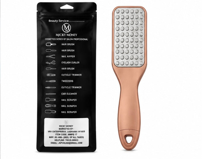 MMPD18 Foot File — Rectangular, Rose Gold, Dotted Pattern