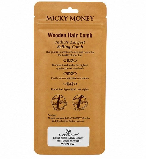 Wooden Comb Round Shape
