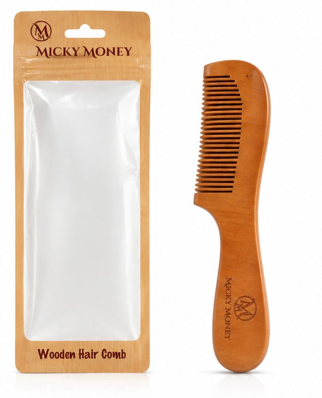 Wooden Comb with Handle
