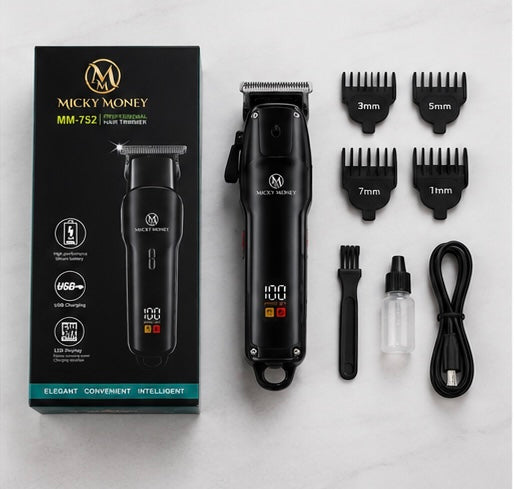 MM752 Professional Hair Trimmer — LED Display, 4 Guide Combs