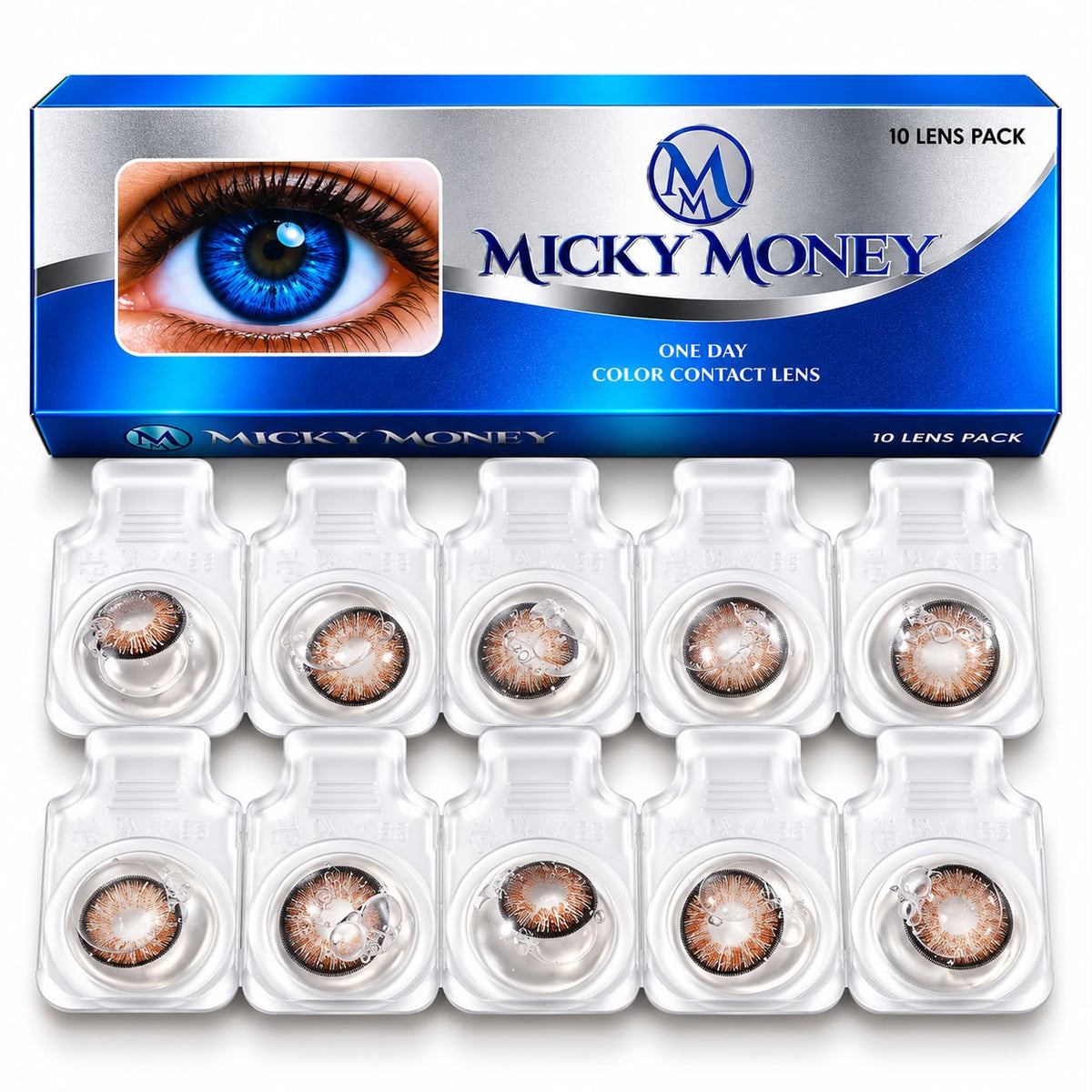 Micky Money One Day Color Contact Lenses – 10 Lens Pack
